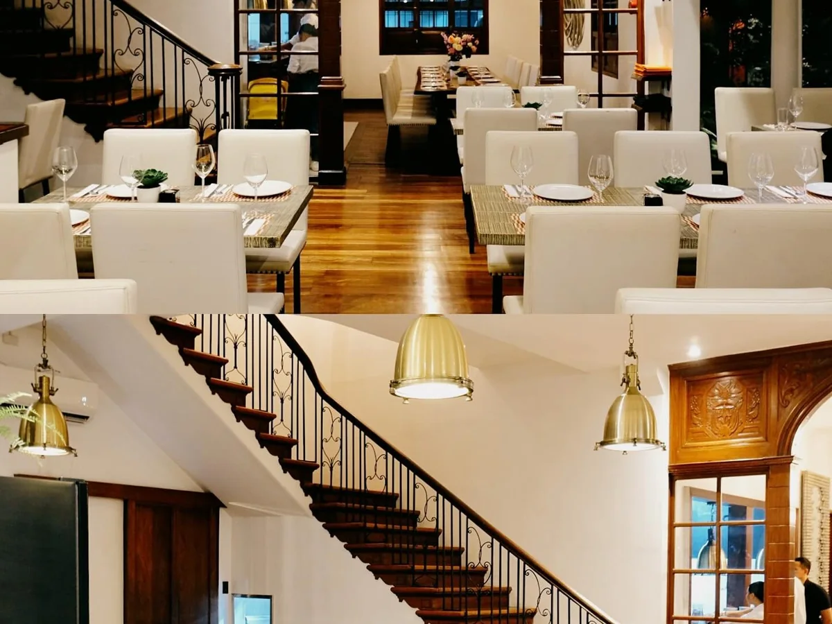 The dining room at Bondi & Bourke Davao prepared for service.