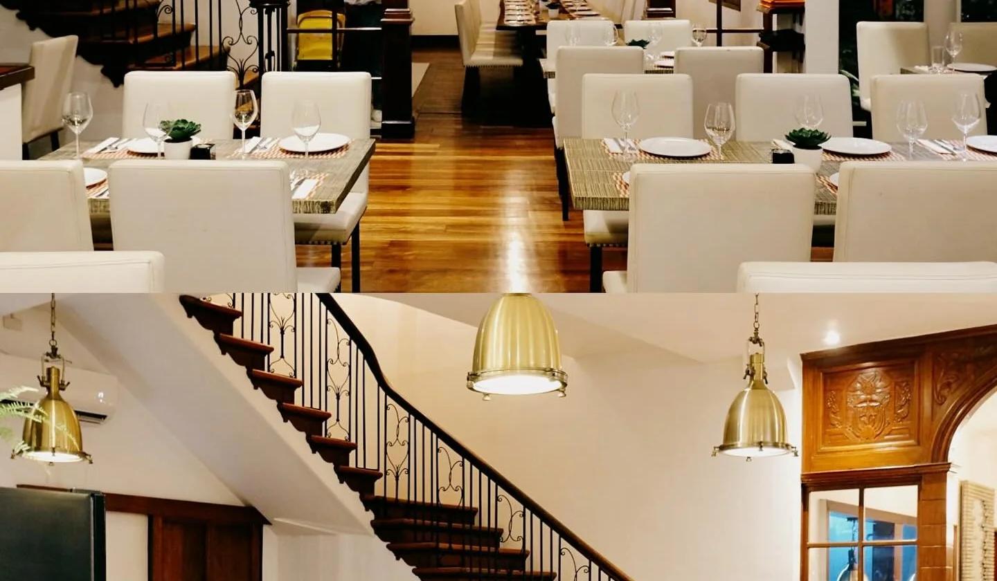 The dining room at Bondi & Bourke Davao prepared for service.