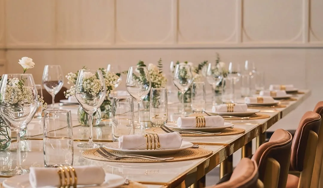 A warmly lit private dining table set at Bondi & Bourke Makati.