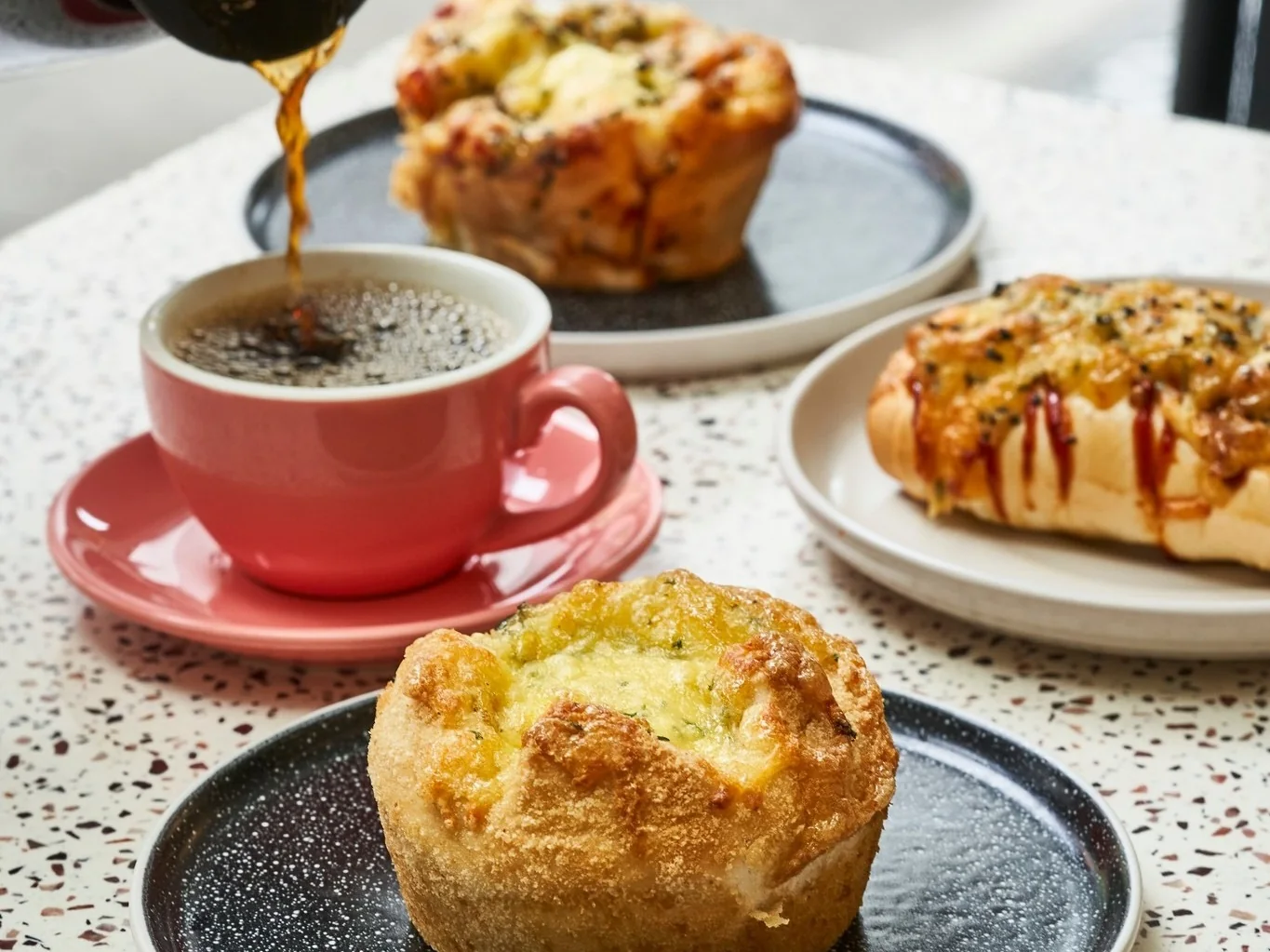 Coffee and fresh pastries served at Bramble Bakehouse.